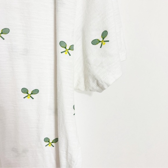 J. Crew Tennis Rackets Vintage Cotton Crewneck Tee - Picture 8 of 8